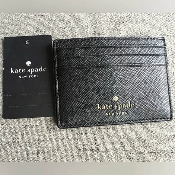Kate Spade New York black Saffiano leather card holder - Picture 6 of 7